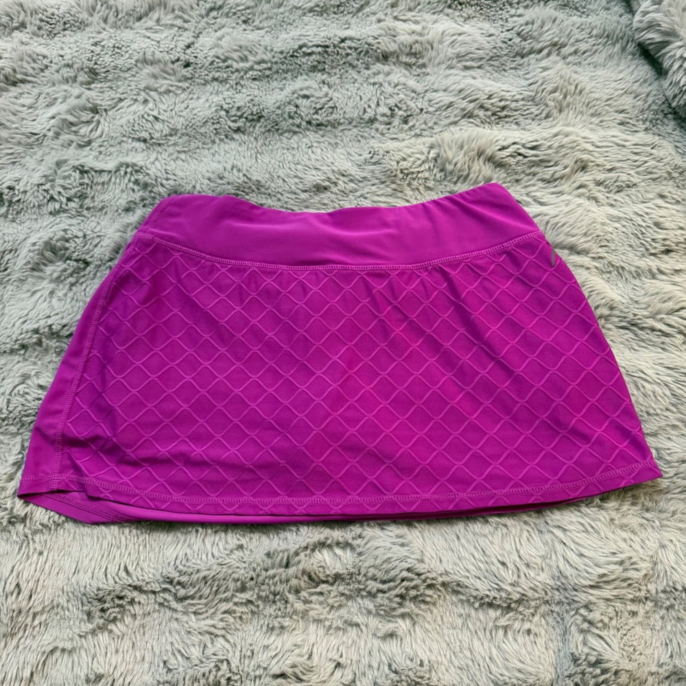 HEAD Magenta Purple Diamond Lattice Athletic Tennis Skort Medium Womens Active